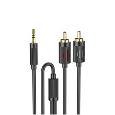 Кабель Hoco UPA28 3.5 double lotus RCA audio cable (1.5м) [Black]