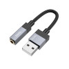 Cablu Hoco UPA32D Clever audio converter USB to 3.5 [Black]