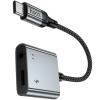 Adaptor Hoco UPA34 digital audio converter Type-C to Type-C+3.5 [Metal gray]