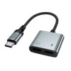 Adaptor  Hoco UPA34A digital audio converter Type-C to dual Type-C [Metal gray]