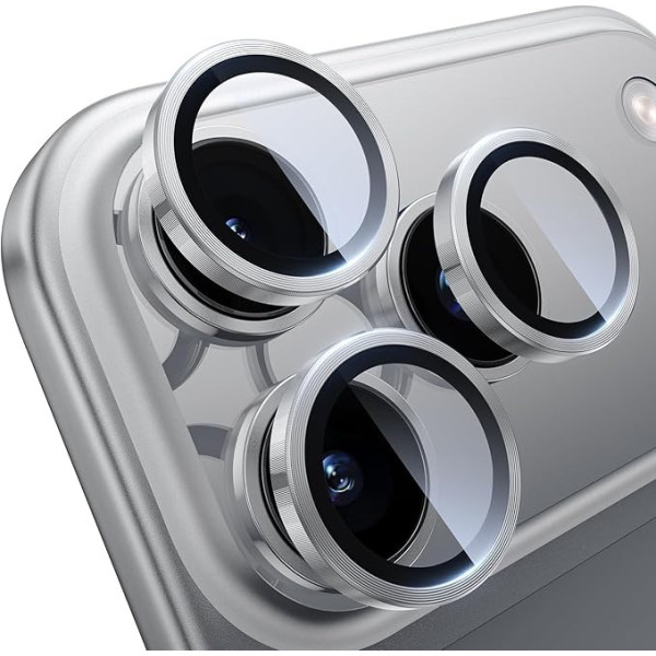 Lentile de protectie Hoco Crystal clear HD 3D metal frame lens glass iP 17 Pro/Pro Max(V14) [Space-Gray]