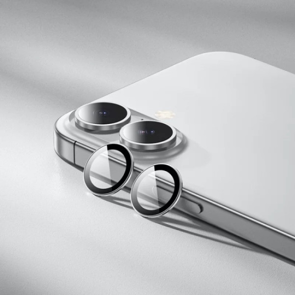 Lentile de protectie Hoco Crystal clear HD 3D metal frame lens glass iP 17 (V14) [Black]