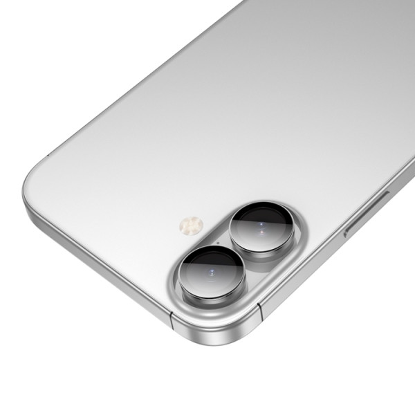 Lentile de protectie Hoco V14 Crystal Clear For Apple iPhone 16 Plus [Silver]