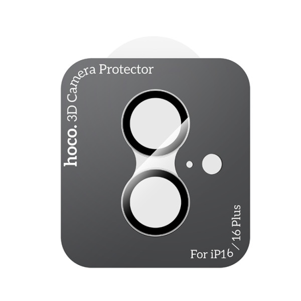 Lentile de protectie Hoco V14 Crystal Clear For Apple iPhone 16 Plus [Silver]