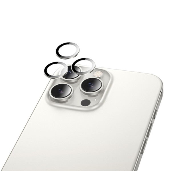 Lentile de protectie Hoco V15 Invisible For Apple iPhone 16 Pro [Silver]