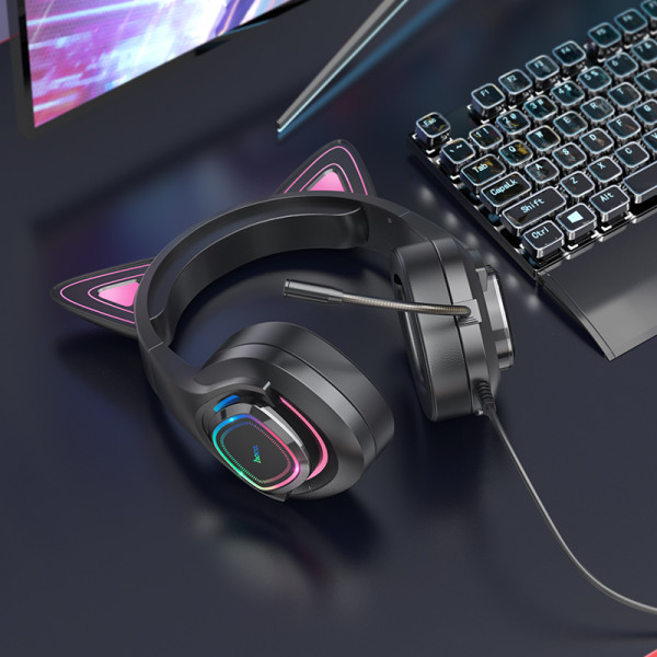 Casti Hoco W107 Cute cat (Gaming) [Elf]
