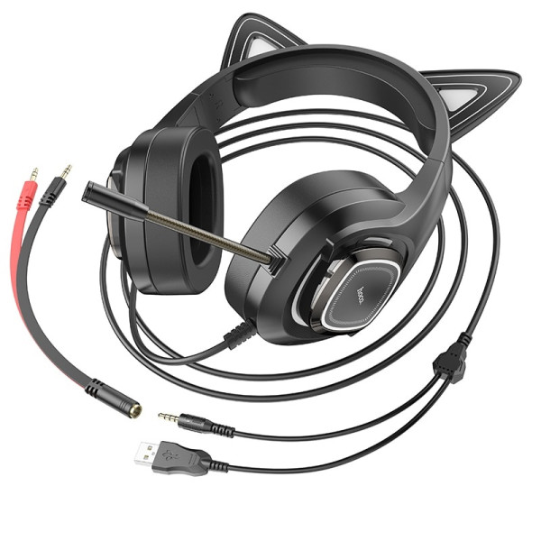 Casti Hoco W107 Cute cat (Gaming)[Phantom]