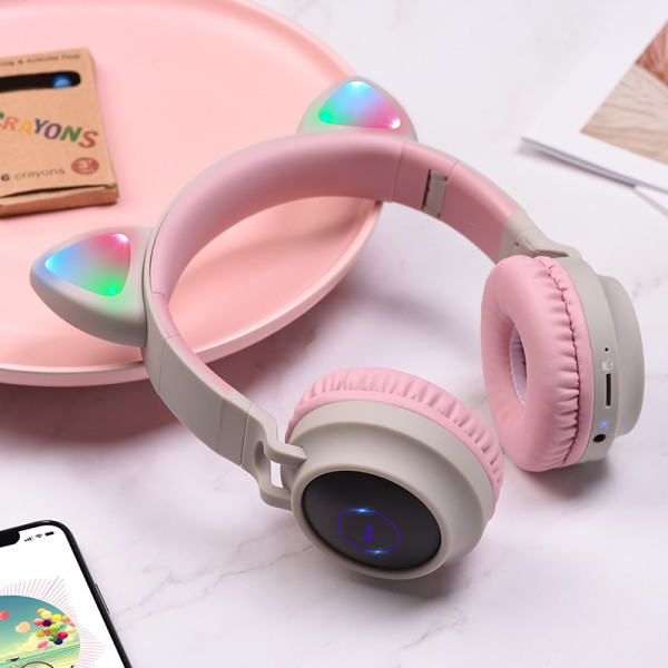 Наушники Wireless Hoco W27 Cat Ear [Gray]