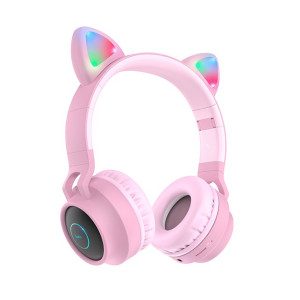 Casti Wireless Hoco W27 Cat Ear [Pink]