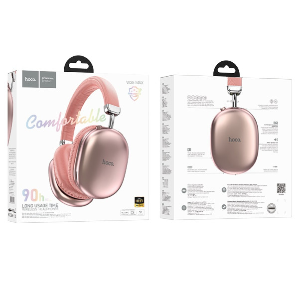 Casti Wireless Hoco W35 Max Joy BT headphones [Pink]