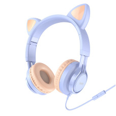 Наушники Hoco W36 Cat ear with mic [Dream-Blue]