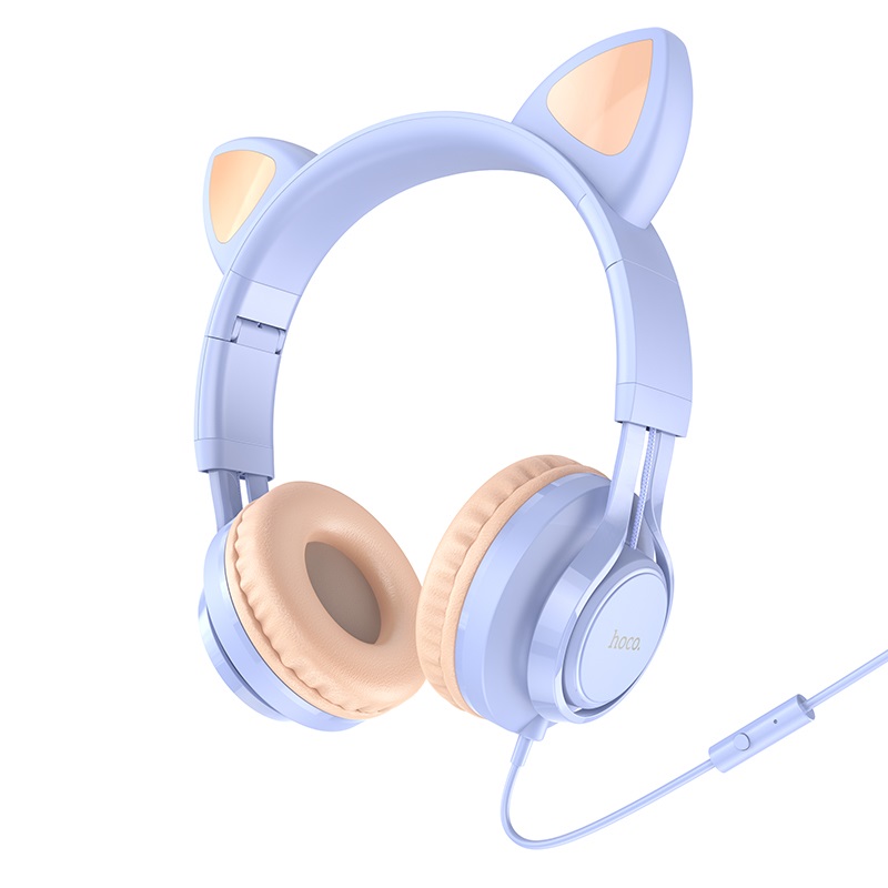 Casti Hoco W36 Cat ear with mic [Dream-Blue]