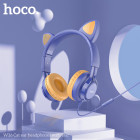 Наушники Hoco W36 Cat ear with mic [Midnight-Blue]