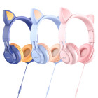 Casti Hoco W36 Cat ear with mic [Pink]
