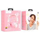 Casti Hoco W36 Cat ear with mic [Pink]
