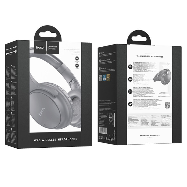 Наушники Беспроводные Hoco W40 Mighty (TWS) [Gray]