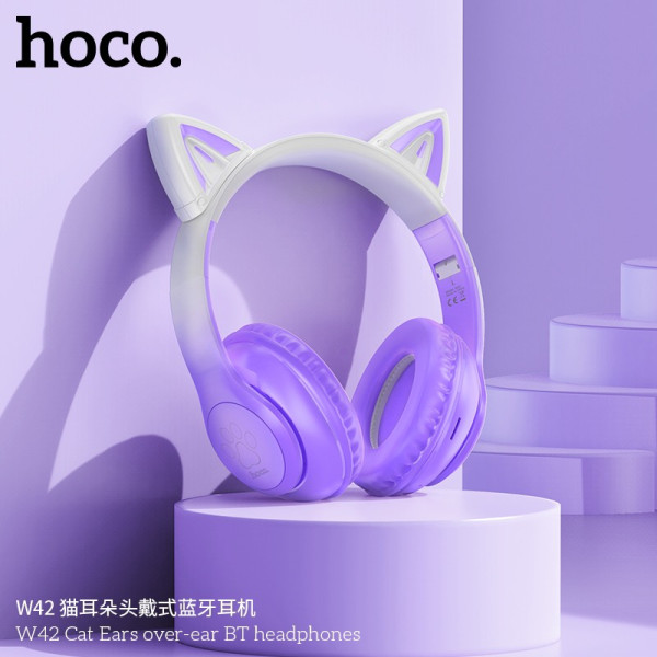 Наушники Bluetooth Hoco W42 Cat [Cherry-blossom]