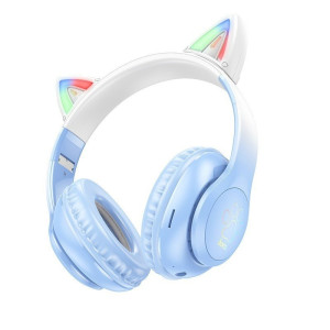 Casti Bluetooth Hoco W42 Cat [Crystal-Blue]