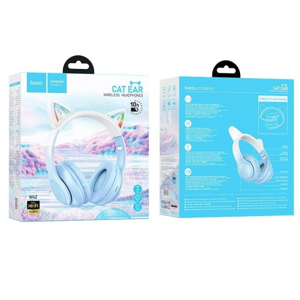 Casti Bluetooth Hoco W42 Cat [Crystal-Blue]