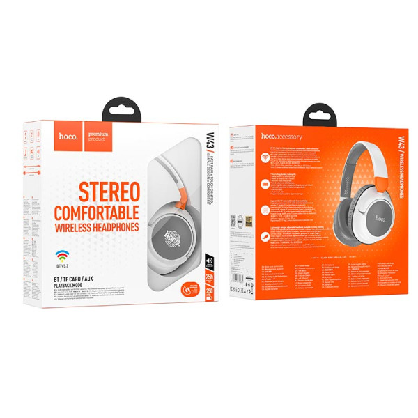 Наушники Bluetooth Hoco W43 Adventure [White]