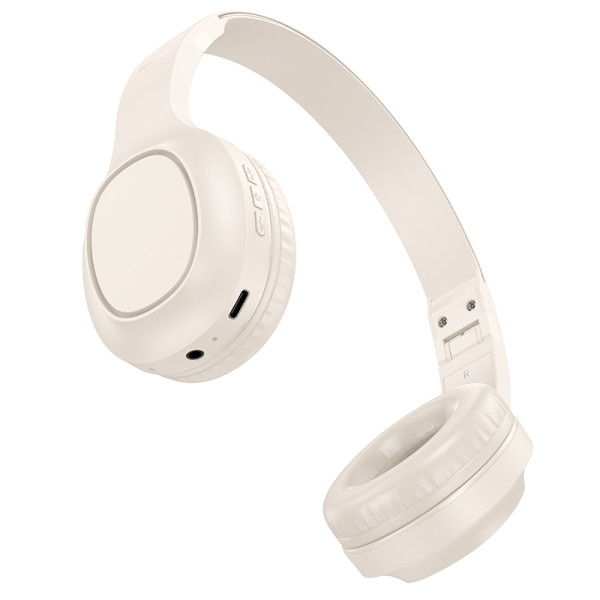 Casti wireless Hoco W46 Charm BT headset [Milky-White]