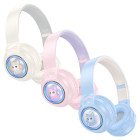 Casti Wireless Hoco W50 Cute fun BT headphones [Milky White]