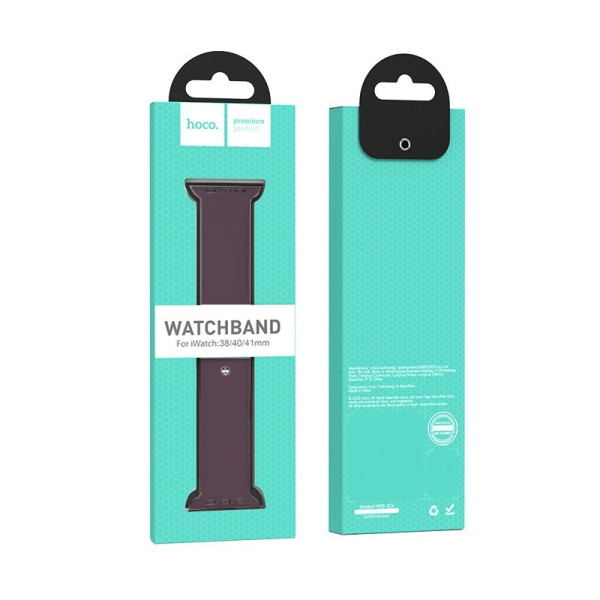 Ремешок Hoco WA01 Flexible series classic sports silicone strap (42/44/45/49)[Crimson-Cherry]