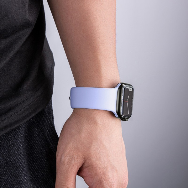 Ремешок Hoco WA01 Flexible series classic sports silicone strap (38/40/41)[Lavander]