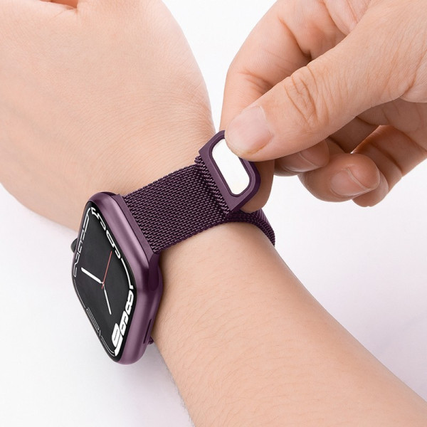 Curea Hoco WA03 Simple beauty milanese steel strap (42/44/45/49mm)[blackcurrant]