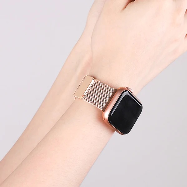 Ремешок Hoco WA03 Simple beauty milanese steel strap (42/44/45/49mm)[Rose-Gold]