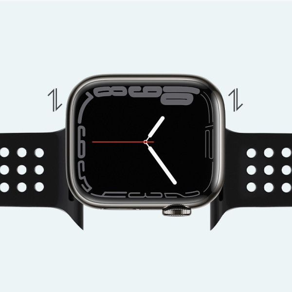 Ремешок Hoco WA08 Flexible series honeycomb silicone strap(42/44/45/49mm) [Black]