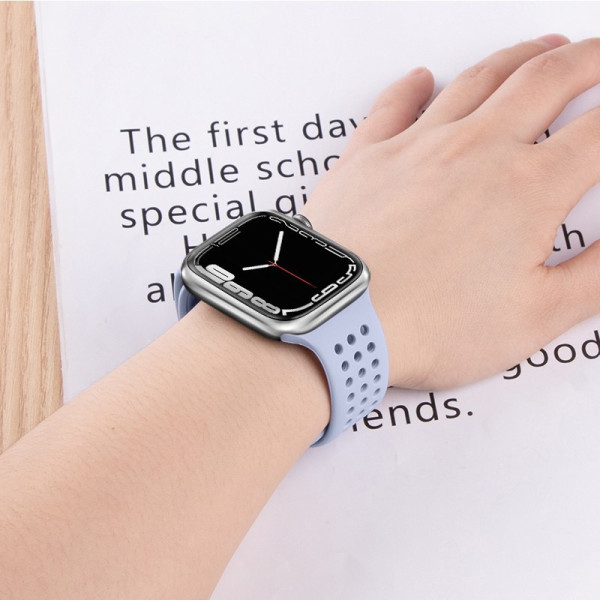Ремешок Hoco WA08 Flexible series honeycomb silicone strap(42/44/45/49mm) [Lavander-Gray]