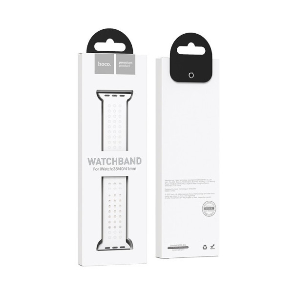 Curea Hoco WA08 Flexible series honeycomb silicone strap(42/44/45/49mm) [White]