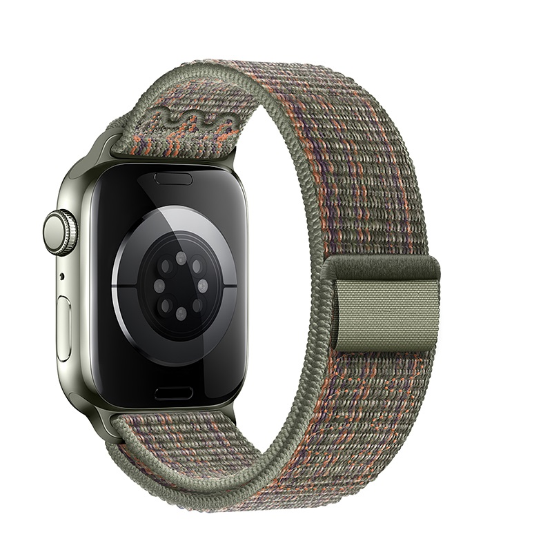 Curea Hoco WA25 Original series nylon strap(38/40/41mm) [Dark-Green-with-Orange]
