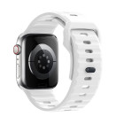 Curea Hoco WA25 Flexible series stepped pattern solid color silicone strap (42/44/45/49mm) [White]