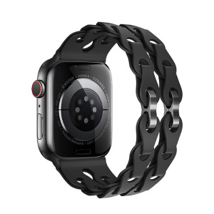 Ремешок Hoco WA28 Flexible series fashion hollow silicone strap (38/40/41mm) [Black]