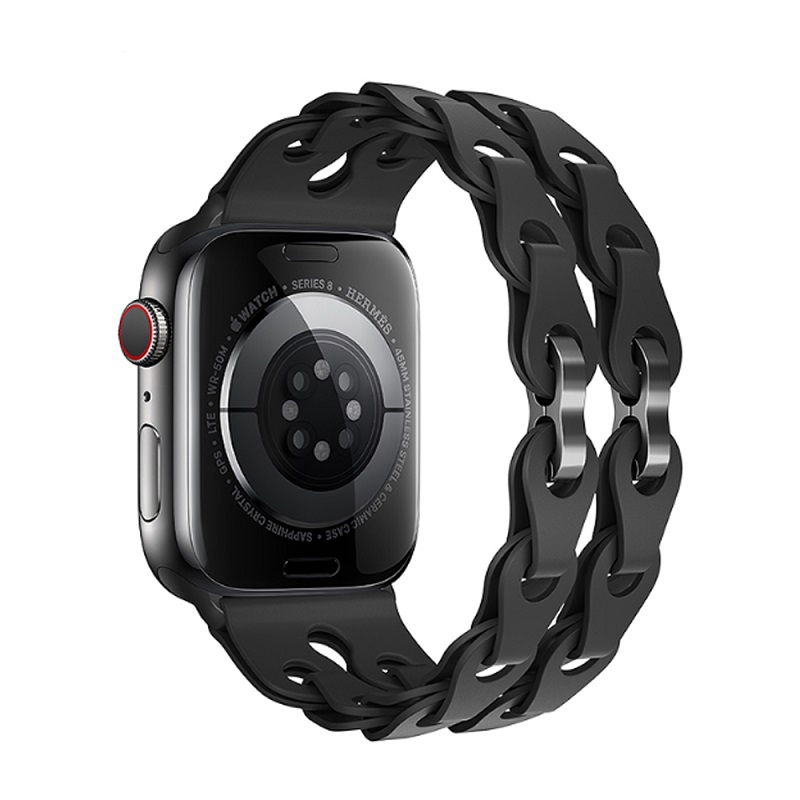 Curea Hoco WA28 Flexible series fashion hollow silicone strap (38/40/41mm) [Black]