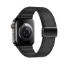 Curea smartwatch Hoco iWatch WA34 Basic series double magnet buckle silicone leather strap(44/45/46/49mm) [Black]