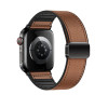 Curea smartwatch Hoco iWatch WA34 Basic series double magnet buckle silicone leather strap(38/40/41/42mm) [Brown]