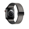 Curea smartwatch Hoco iWatch WA34 Basic series double magnet buckle silicone leather strap(44/45/46/49mm) [Dark Gray]