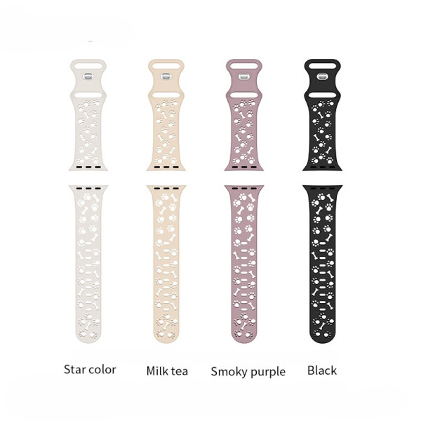 Curea smartwatch Hoco iWatch WA38 Time series solid color silicone strap(38/40/41/42mm) [milk tea]