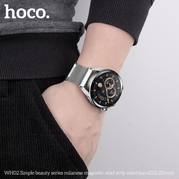 Ремешок для часов Hoco WH02 Simple beauty (20mm) [Silver]