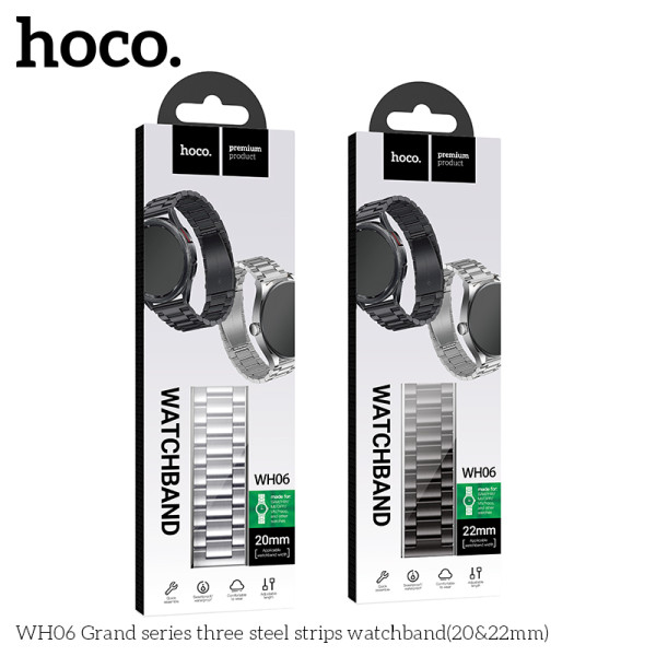 Ремешок для часов Hoco WH06 Grand series (20mm) [Silver]