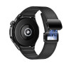 Curea smartwath Hoco WH18 Basic series two-section double magnetic buckle silicone leather strap(22mm) [Black]