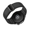 Curea smartwath Hoco WH18 Basic series two-section double magnetic buckle silicone leather strap(22mm) [Black]