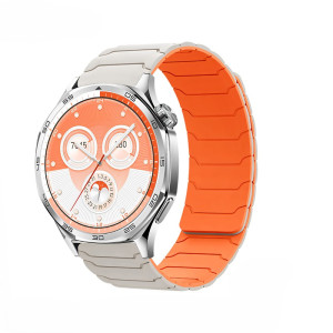 Curea smartwatch Hoco iWatch WH21 Flexible series magnetic silicone strap(22mm) [Starlight with orange]