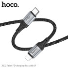 Cablu Hoco X102 Fresh PD charging data cable Lightning (1m) [Black]