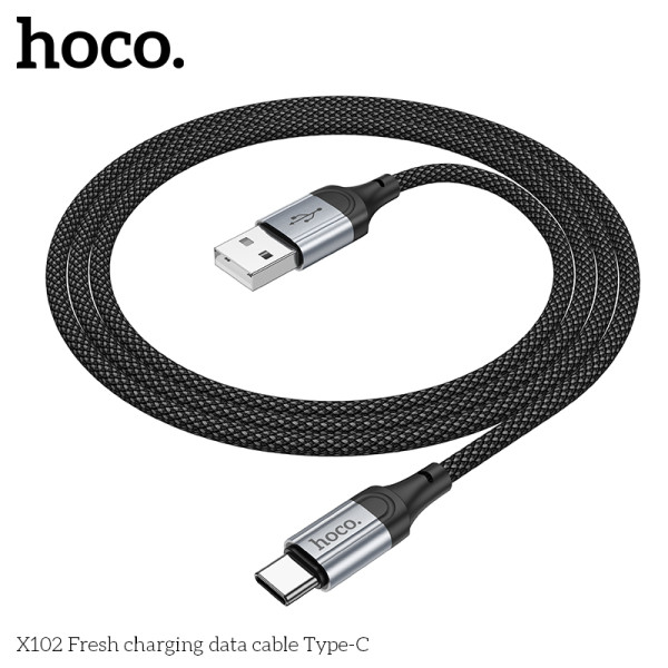 Cablu Hoco X102 Fresh charging data cable Type-C (1m) [Black]