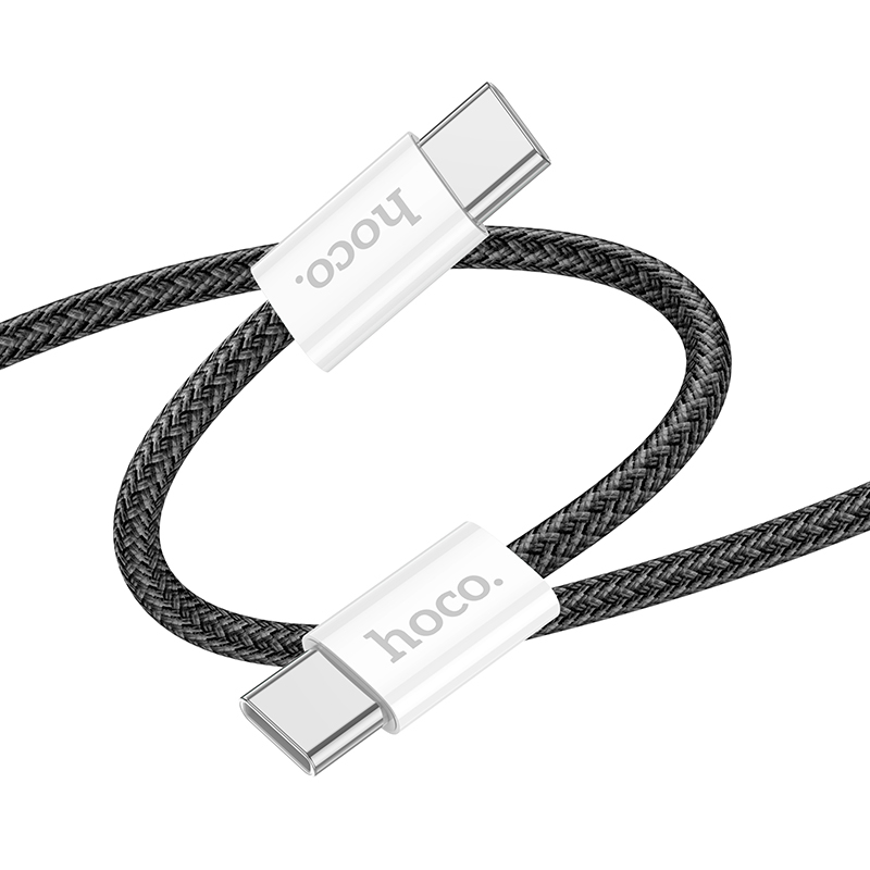 Cablu Hoco X104 Source 60W charging data cable Type-C to Type-C(L=1M) [Black]