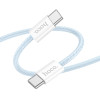 Cablu Hoco X104 Source 60W charging data cable Type-C to Type-C(L=1M) [Blue]